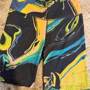 Nike Black and Yellow Dri-FIT Shorts
